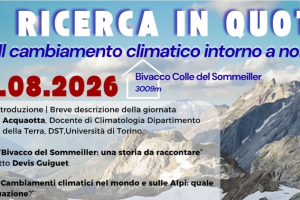 29 agosto 2026 – Conferenza – Il cambiamento climatico, la ricerca in quota